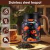 800/1000 ml Thermische Teekanne Edelstahl Isolierte Teekanne mit Sieb Große Kapazität Teekessel für Zuhause Büro Heißgetränk