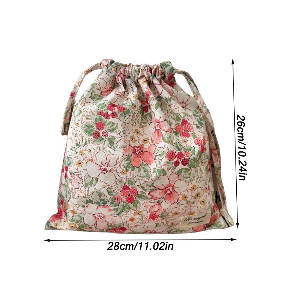 Lightweight Floral Drawstring Bag Reusable Floral Print Gift Bag Birthday Party Favors