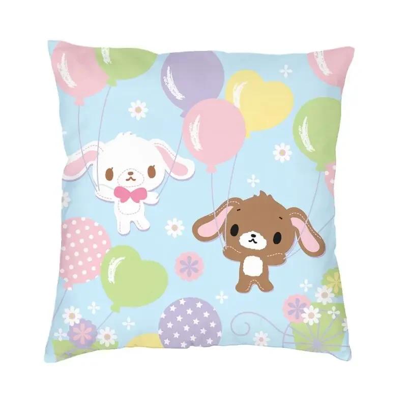 Kawaii Iepuraș Sugarbunnies Huse de Pernă Sofă Decorativă pentru Casă Anime Desene Animate Pătrată Husă Pernă Decorativă 45x45