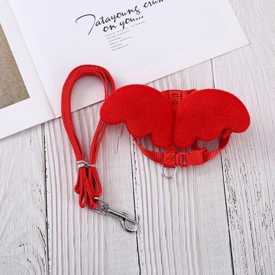 Wing Design Duck Harness Flexible Buckle Solid Color Long Rope Duck Harness for Animal