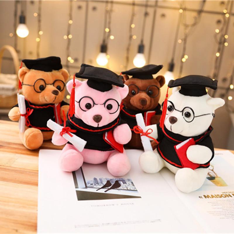 New Doll Graduation Commemorative Gift Doctor Bear Plush Teddy Bear Doll Small Teddy Bear Doll Wearing Doctor Hat Bear