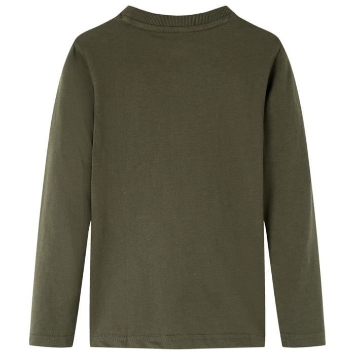 Children's Long-sleeved T-shirt Printed Skateboard Khaki 92-104-116-128-140