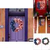 Stunning Polyester Independence Day Wreath Featuring Rustic Burlap Design 40cm