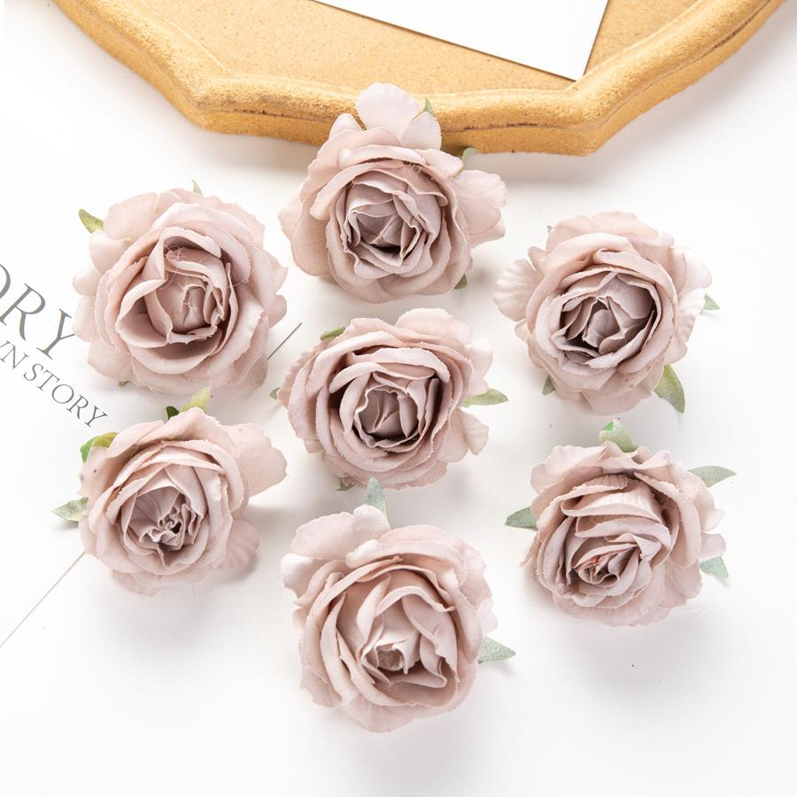 Artificial Flowers Flannel Roses Home Room Decora Valentine's Scrapbooking Wreath Wedding Bridal Accessories Clearance Diy Gift