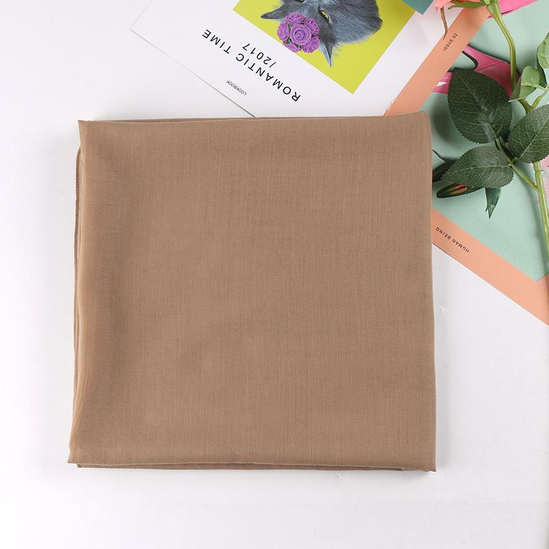 110*110cm Square Hijabs Solid Color Scarf Muslim Head Wraps Polyester Scarves Lightweight Headband Autumn Mufflers 1PC Retail