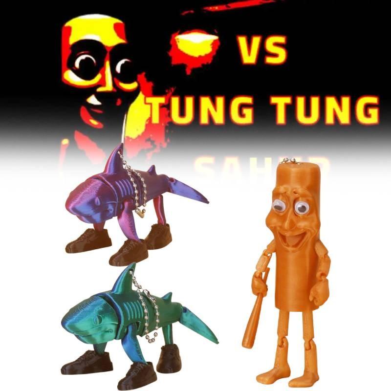 Tung Tung Tungsahur Action Figure Model 3d Printed Plastic Toy Home Decor Gift
