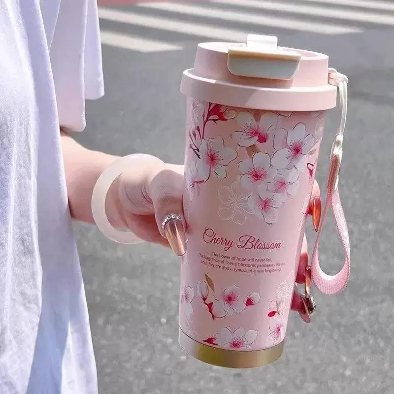 

New Water Bottle Van Go-gh Thermos Coffee Cup 2025 New High-looking Double Drinking Cup Lily Of The Valley Flower Gift Water Cup 500ml