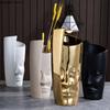 Nordische Keramik-Gesichtsvase Modernes Wohnzimmer Lippenblume Leichter Luxus Ausdruck Halbes Gesicht Dekoration Heimdekorationszubehör