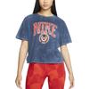 Nike Graphic Print Casual Breathable Short-Sleeve Round-Neck T-Shirt Women Tops Light-Sea-Blue DR9010-451