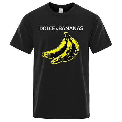 2025 Dilce & Banana Lustiges Print T-Shirt Herren Locker Übergroß Kurzarm Mode Straße Baumwollkleidung Herren