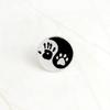 Creative Personalized Black And White Brooch With Dog Paw Print For Fashion Lovers