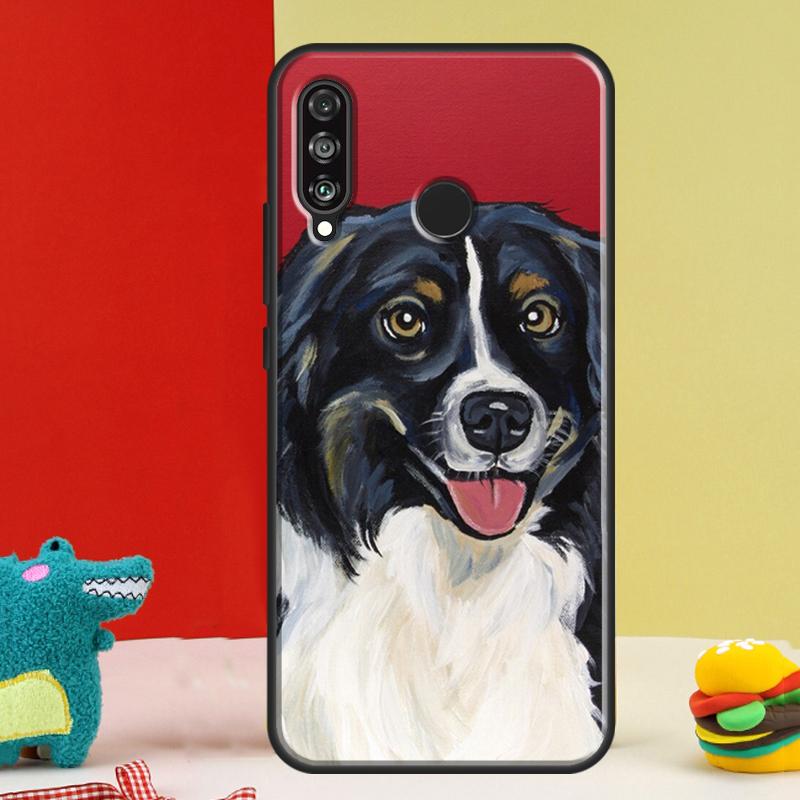Cartoon Border Collie For Huawei Nova 12i 12s 11i 5T 9 10 SE Y91 Y90 Y60 Y70 Y72 Y61 P60 Pro P20 P40 P30 Lite Case