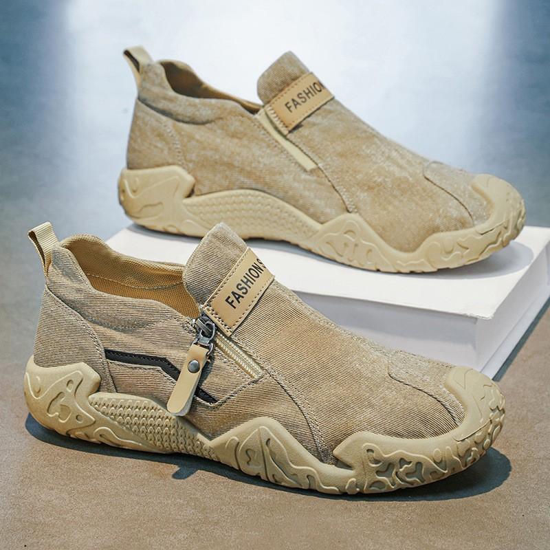 

Canvas Men s Shoes Spring Breathable Cloth Step-on Driving Sports Casual Fashionable 44