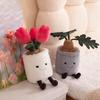 35cm Creative Cute Tulip Monstera Snake Plant Plush Toy Mini Potted Plant Pillow Soft Stuffed Kawaii Room Decor Funny Gift