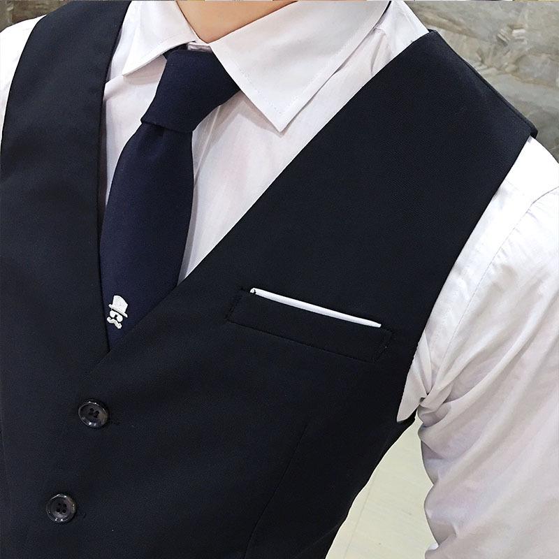 2025 Men's Korean Style Slim Fit Vest, 6 Colors, Groomsman V-Neck, Single-Breasted, Sizes S-6XL