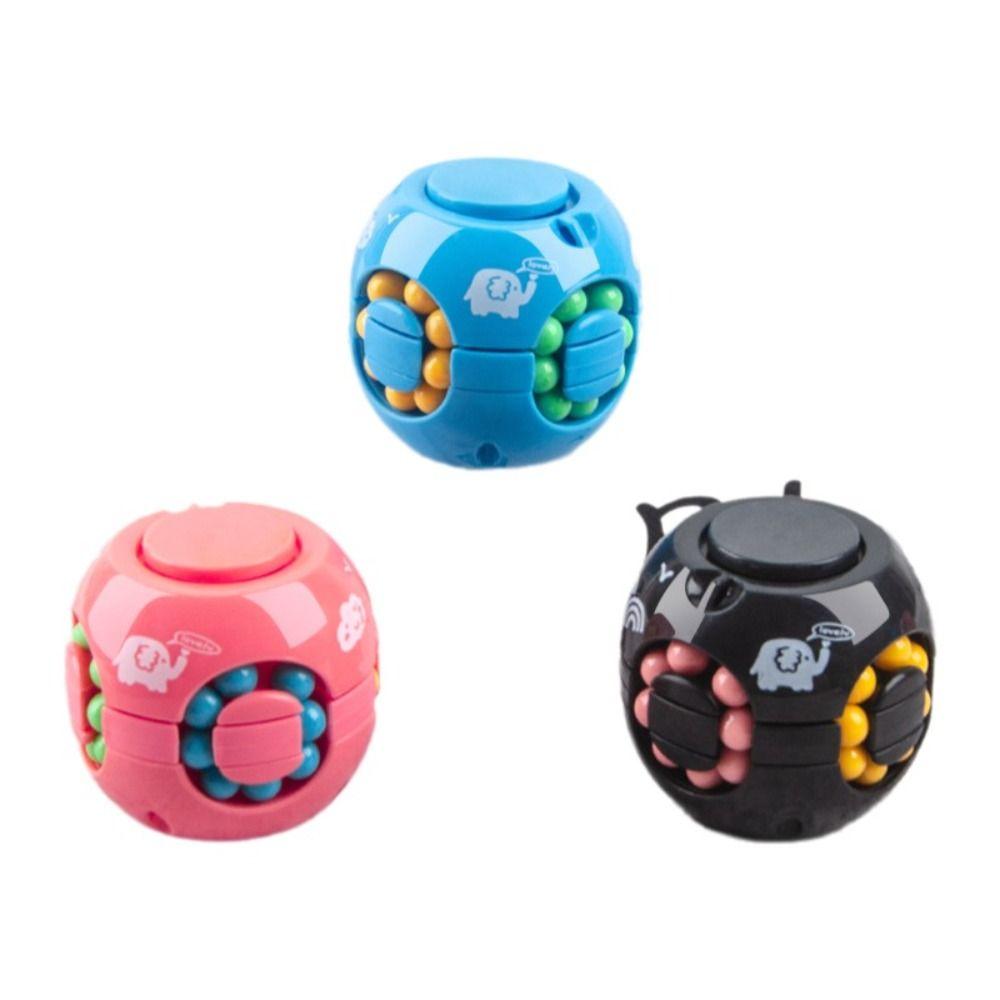 Funny Plastics Magic Bean Cube Spinner Rotating Ball 3D Rotating Ball Finger Gyro Stress Relief