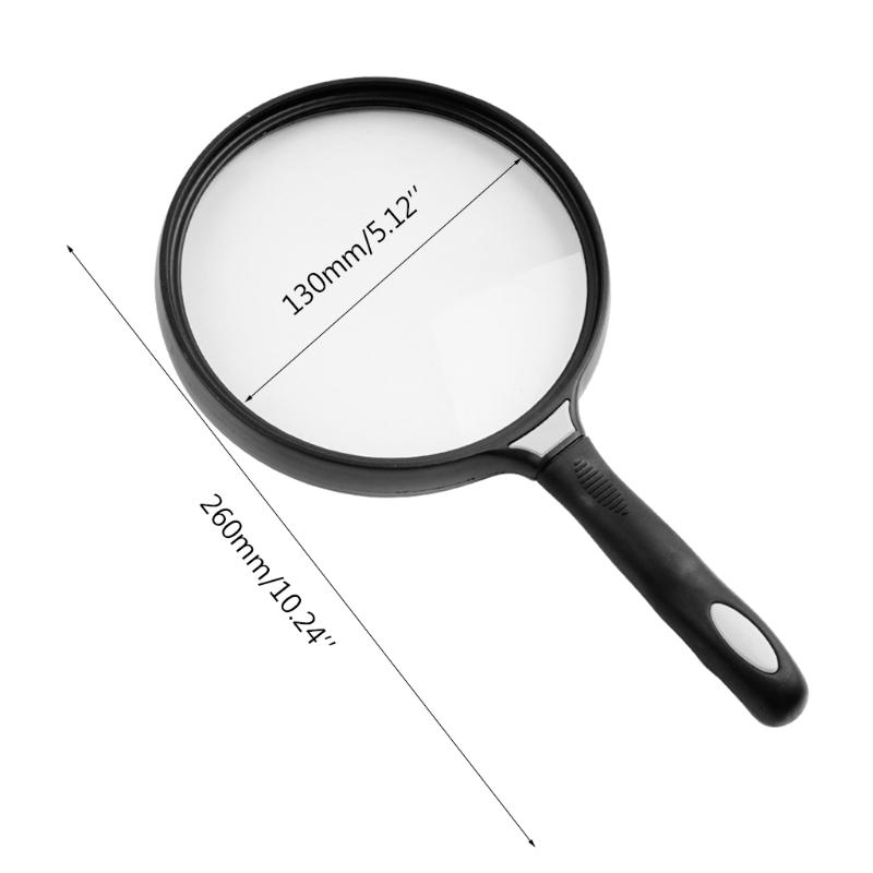 Lupa powiększająca 2,5x Ręczna lupa do czytania dla dzieci i seniorów Przenośna lupa Średnica soczewki 130 mm / 5,12 cala