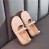 Pearl Girls Princess Shoes Soft Soled Kids Casual Flats Elegant Children Leather Shoes  Autumn