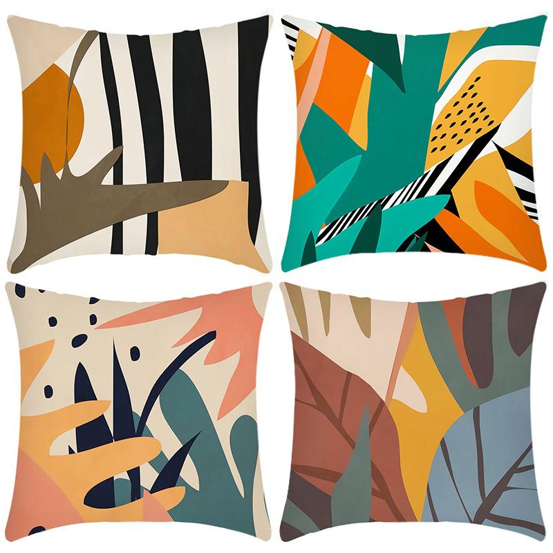 

New Art Design Pillowcase High-end Color Matching Printed Pillow Home Sofa Cushion Cover 45 * 45Cm pillowcase