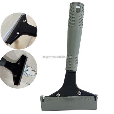 New Heavy Duty Anti-slip Handle Glass Scraper Paint Tiles Flooring Remover with Screwdriver Razor Squeegee Cleaning Tools
