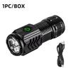 Ultra Powerful Flashlight 3Core LED Mini Tactical Flashlight USB Rechargeable High Power LED Torch With Magnet Hand Lamp Gift