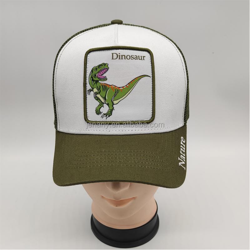 5 Panel Stock Trucker Caps Curved Brim Snapback Trucker Hats With Woven Patch One Size армия зеленый