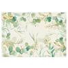 Heat Resistant Table Mat Anti Slip Tableware Pad Green Plants Linen Placemat  Table Decoration