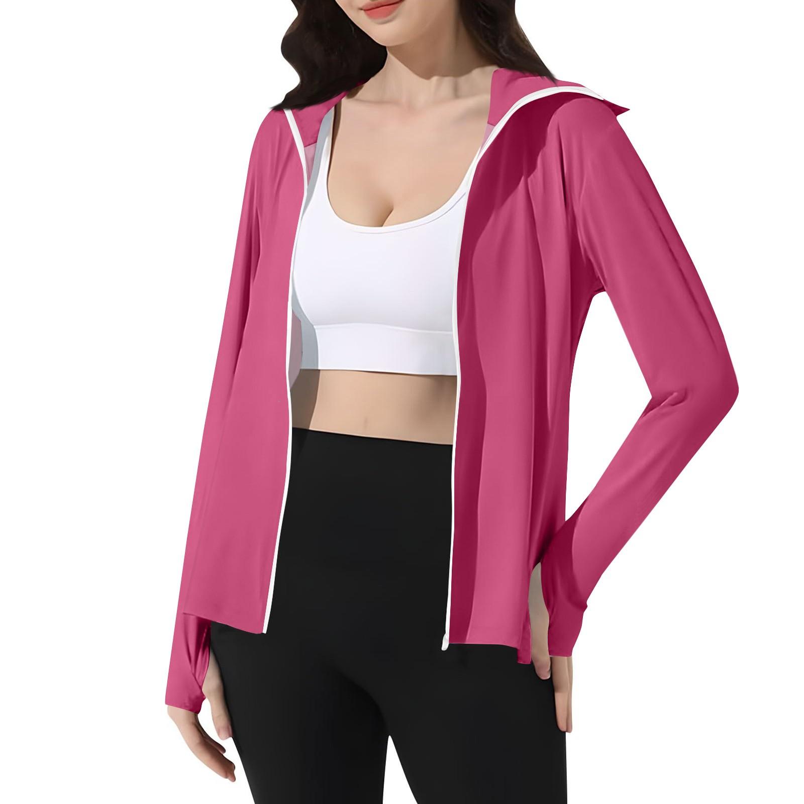 

Женская однотонная куртка от солнца из ледяного шелка с капюшоном, легкая, с длинным рукавом S