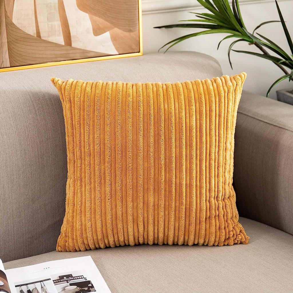 Cord Samt Dick Gestreiftes Kissen Kissenbezug Sofa Dekokissenbezug Bettkissenbezug