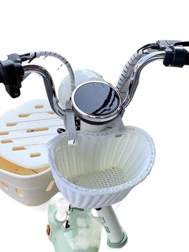 Handwoven Removable Front Storage Basket for Scooters & Bicycles - Large Capacity