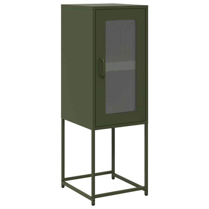 VidaXL Olive Green Buffet 36x39x107 Cm Cold-Rolled Steel, Storage Cabinet, Kitchen Storage Cabinet, Furniture of 853402