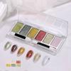 Chrome Nail Powder Metallic Mirrored Effect Pigment Iridescence Auroras Glitter Dust Kit for Gel Polish Nail Art Decoration