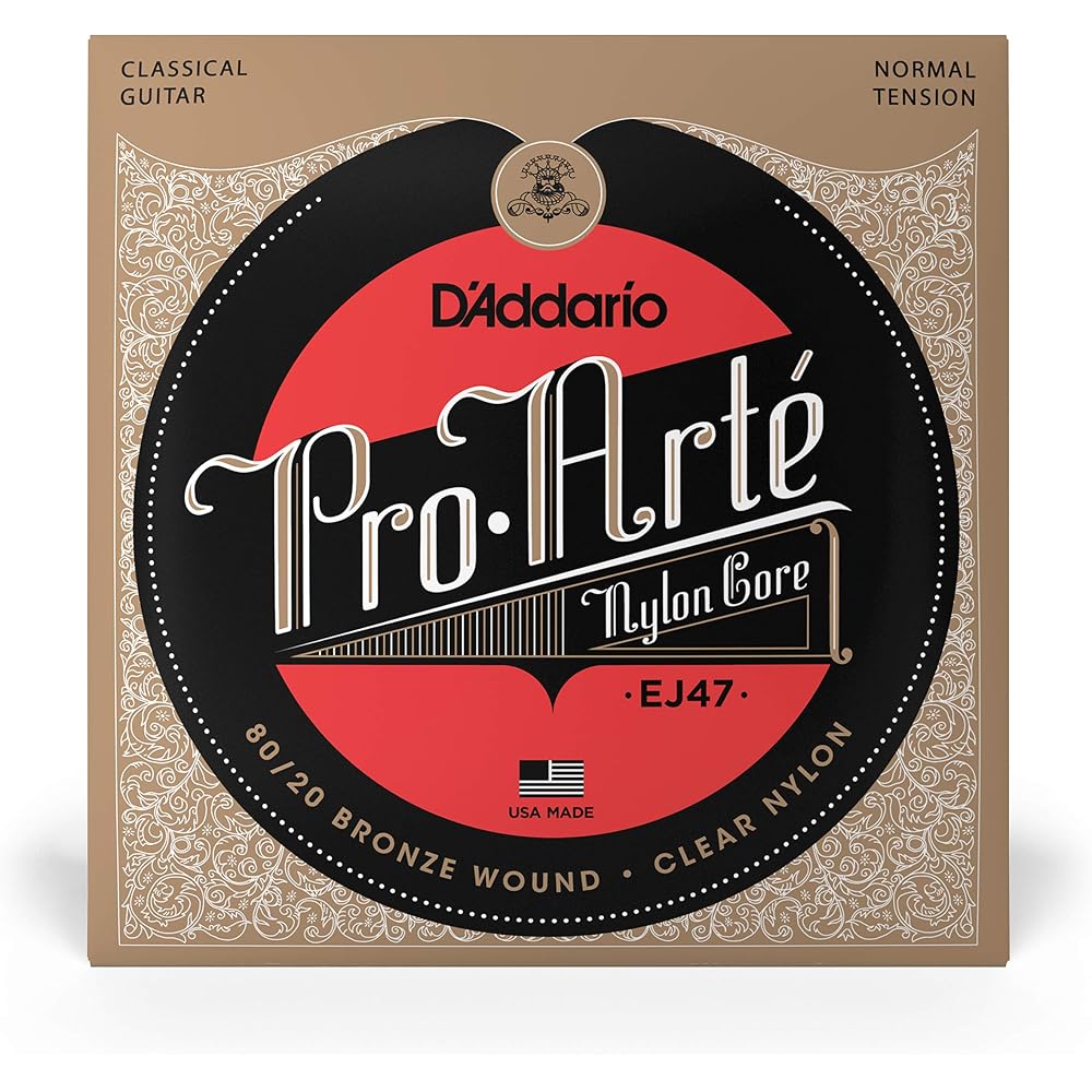 D'Addario Pro Arte EJ47 80/20 Bronze Classical Guitar Strings Clear Normal 6-Pack