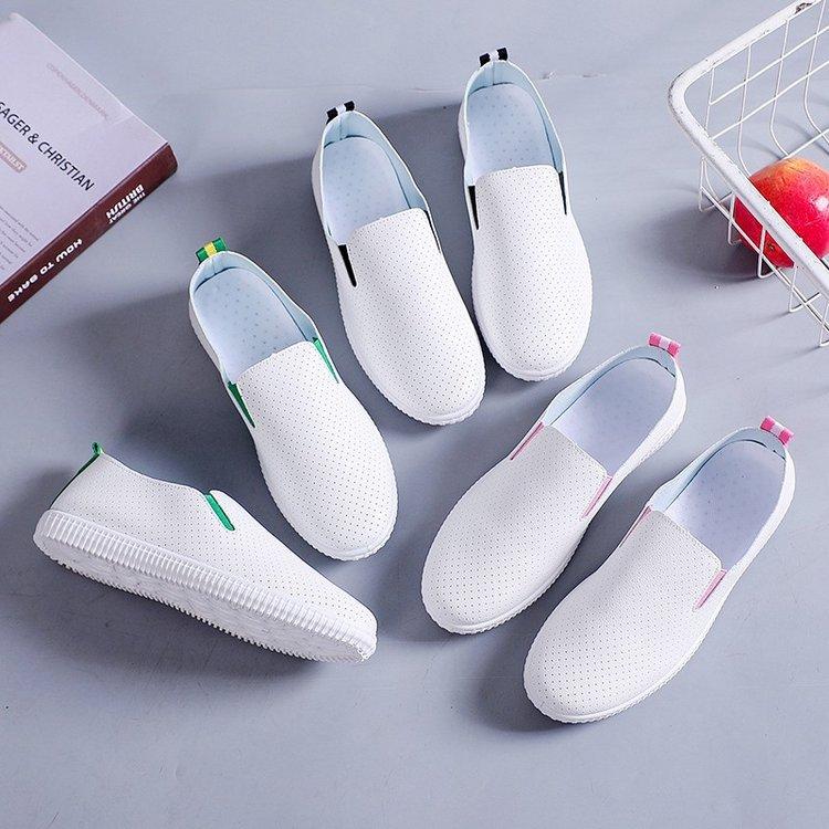 Hollow White Shoes Women's 2024 Casual Women's Shoes Casual Versatile Flat Heel One Pedal Comfortable Breathable Lazy Shoes Single Shoes