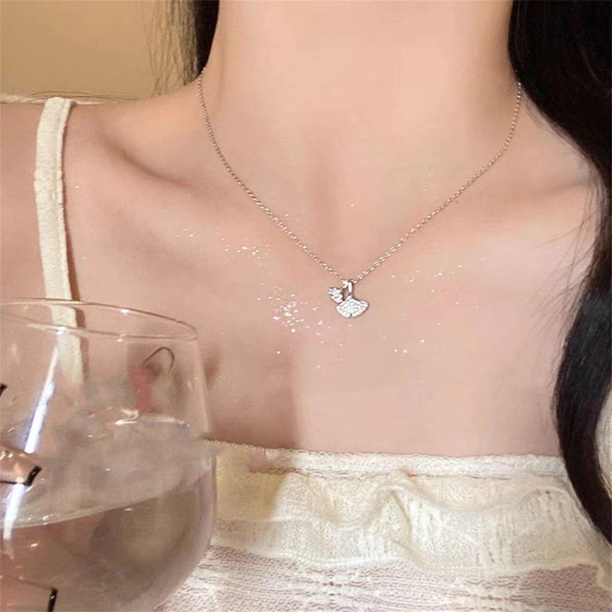 

Ожерелье Гинкго Циркон - Элегантное женское цветочное колье-цепочка для ключицы