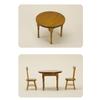 Décoration de maison de poupée mini table ronde et ensemble de chaises meubles scène modèle accessoires photo