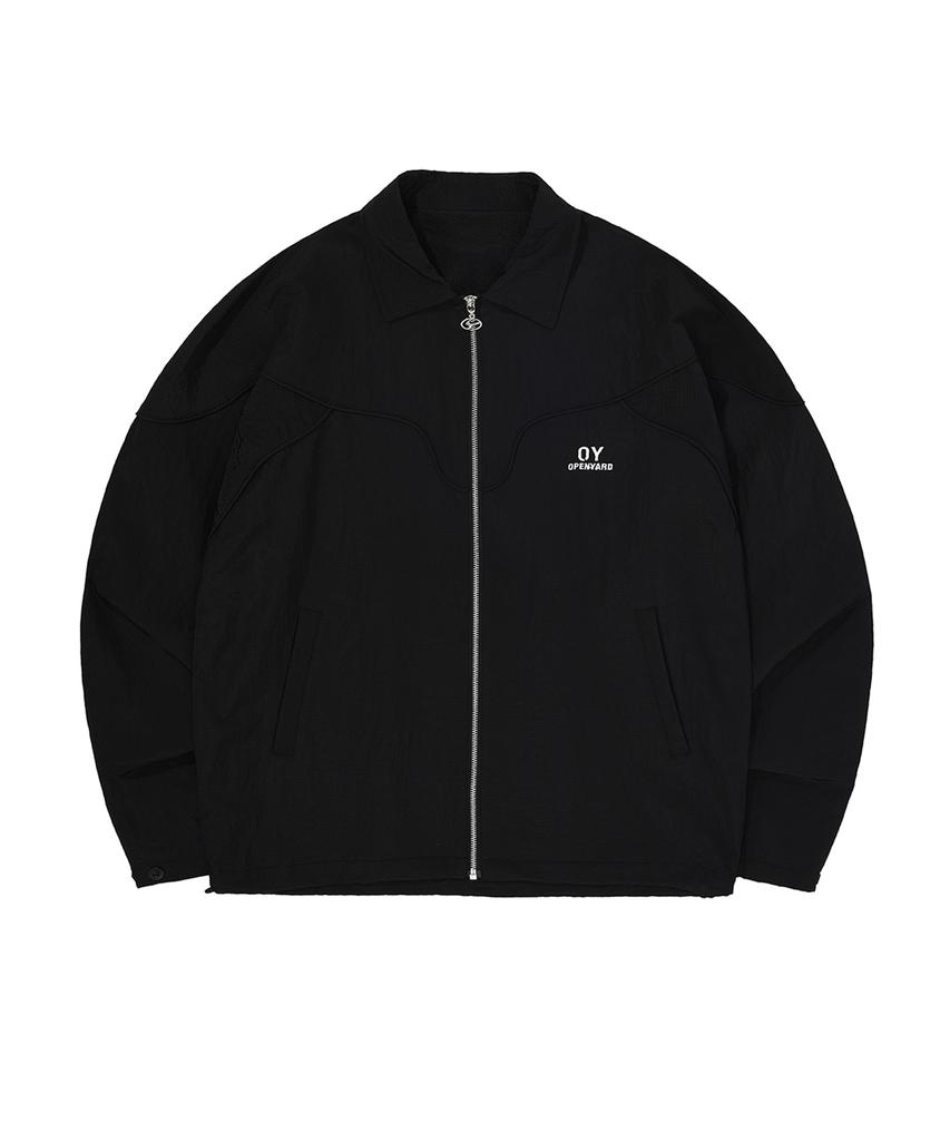 Openyard(Oy) Western Line Zipper Logo Jacket - Black