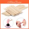 Pcs 100 Design Art Nail Orange Wood Sticks Cuticle Pusher Remover Manicure Pedicure Care