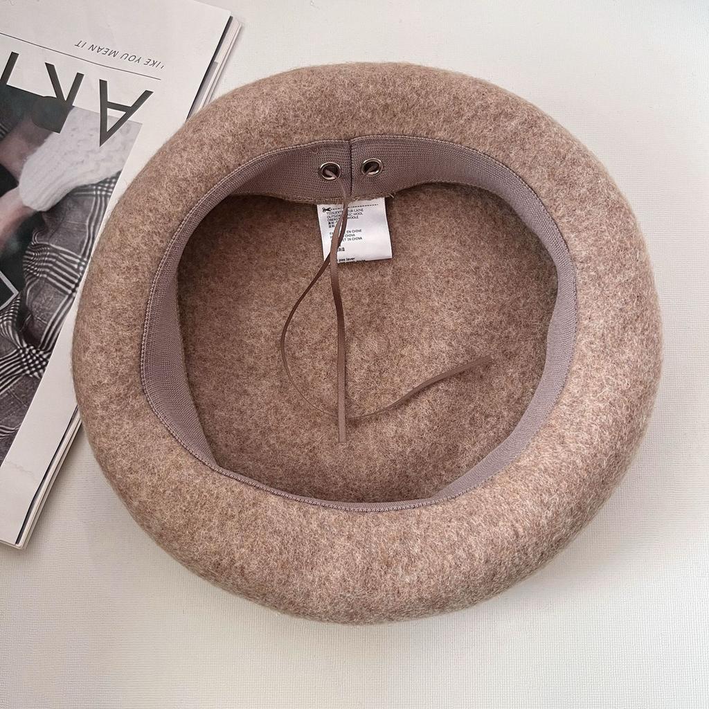 Women S Vintage Versatile Korean Style Small Face Mushroom Beret Hat Customizable