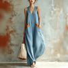 European and American Women's Clothing Fashion and Foreign Style V-neck Loose and Comfortable Light Dress