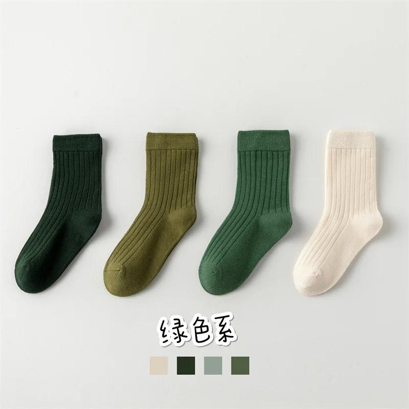 

Высококачественные осенне-зимние новые детские носки однотонные Morandi Color Drawer Stripe детские носки универсальные милые носки для мальчиков и девочек 1-3Years