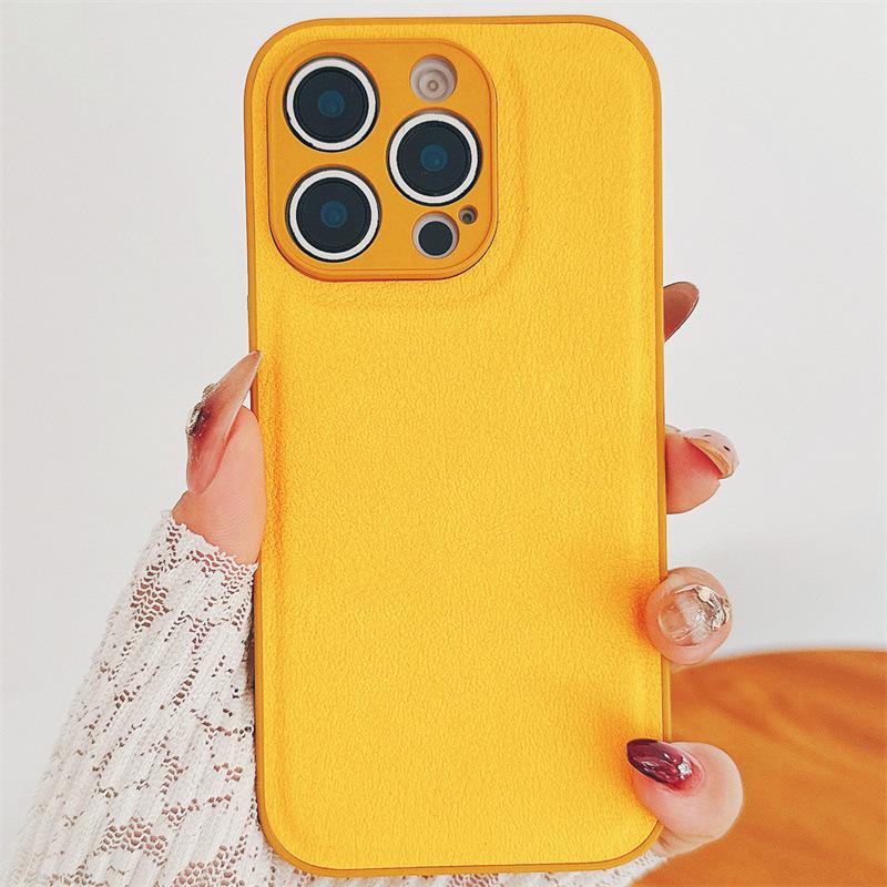 Lychee Pattern Leather Phone Case for iPhone 17 Pro Max, 16, 15, 14, 13 iPhone 14 Pro Max