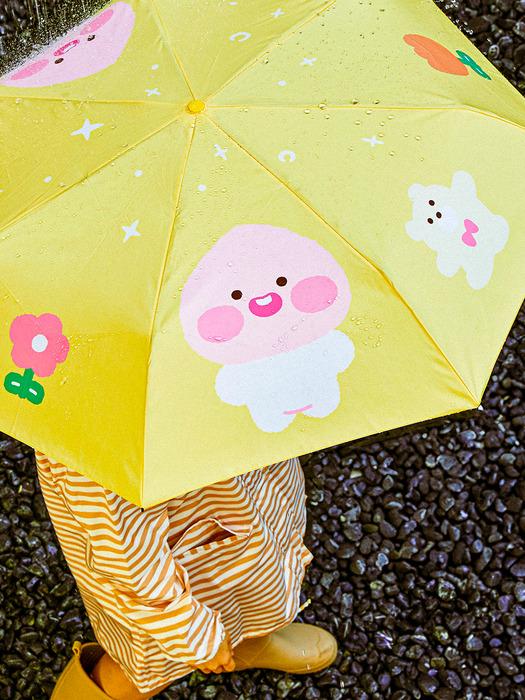 KAKAO FRIENDS Базовый автоматический зонт-трость 3-секционный_Little Apeach single type