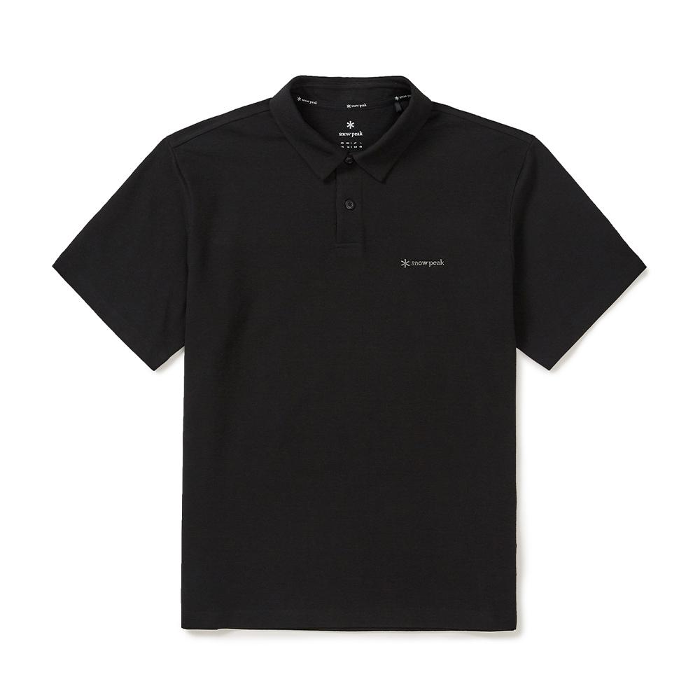 [Snowpeak] Sorona Short Sleeve Polo T-shirt Black (S25MMFPS04)