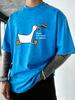 Peace Was Never An Option Print Men Washed T Shirts Casual Cotton TShirt Loose Crewneck Short Sleeves Vintage Vacation Clothes