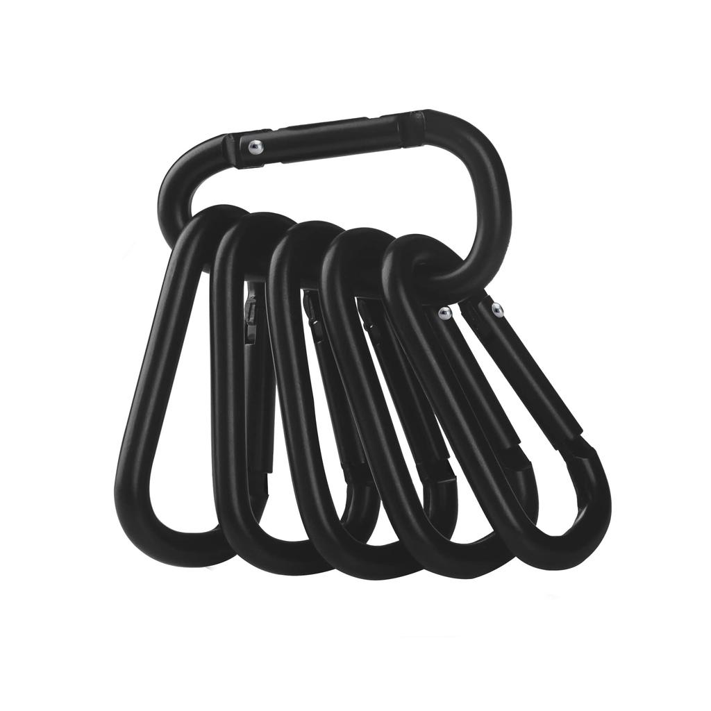 Booms Fishing CC2 New Aluminum Alloy Carabiner Ultra Light Carabiner Black 6 Pieces
