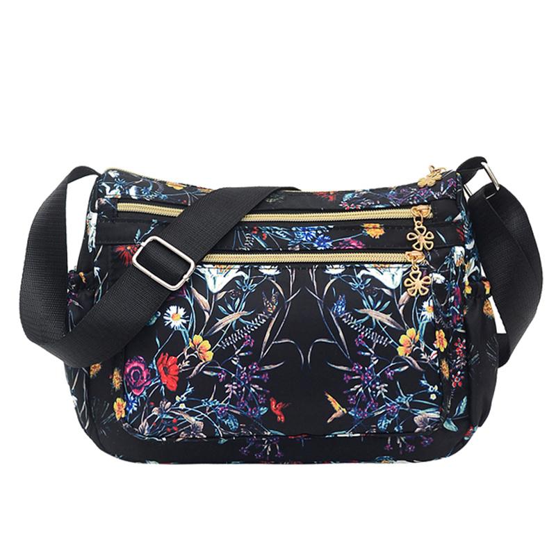 Feminine Nylon Shoulder Bag Multi-Pocket Durable Lightweight Crossbody Feminine Messenger High Quality Fashion