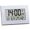 Digital Alarm Clock with Radio Control, Thermometer, Hygrometer, Calendar, Date and Day Display, Bedroom or Desk Use, Requires AAA Batteries, Dimensio