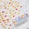 Little Red Fish Jelly Summer Goldfish Carp Ocean Beach Mermaid Sea Shiny Small Koi Soft Relief Nail Art Stickers Manicure Decals