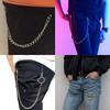 4pcs Pants Chain Multi Layer Wallet Chain Charm Jeans Chains Pocket Punk Chain Hip Hop Rock Style Chains for Women Girls